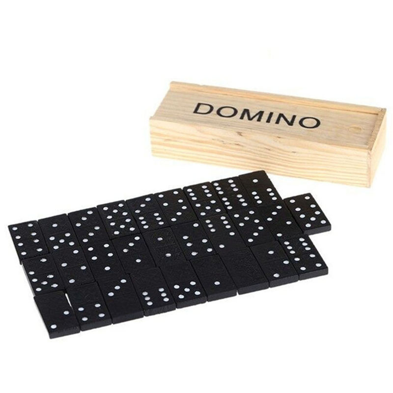Board Game Monopoli - 28 sztuk/zestaw Drewniane Domino Gra Planszowa