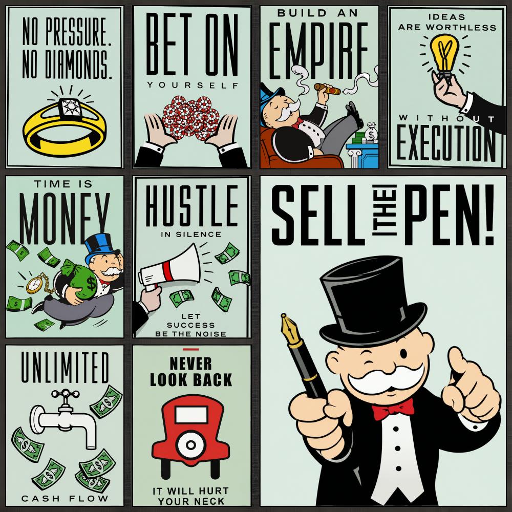 Board Game Monopoli - Gra planszowa Monopoly Family, plakat, naklejka
