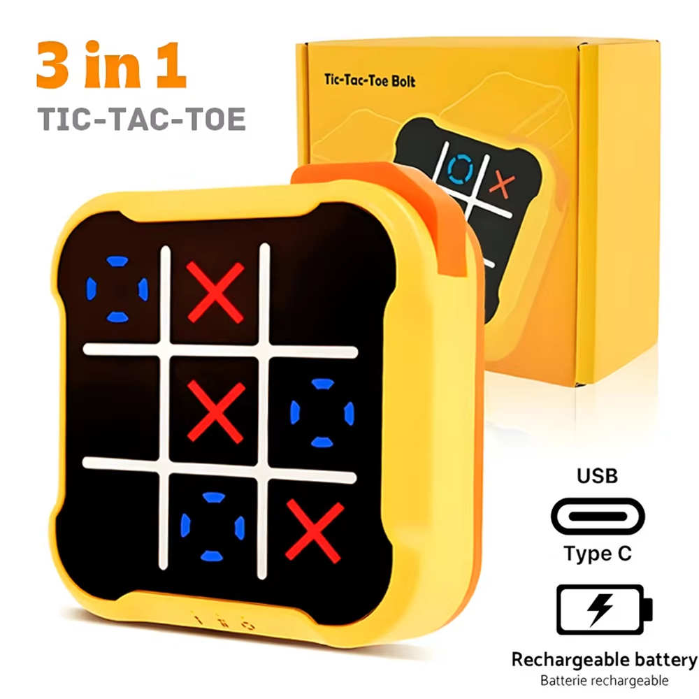 Board Game For 3 Players - 3w1 elektroniczna gra w szachy TIC-TAC-TOE