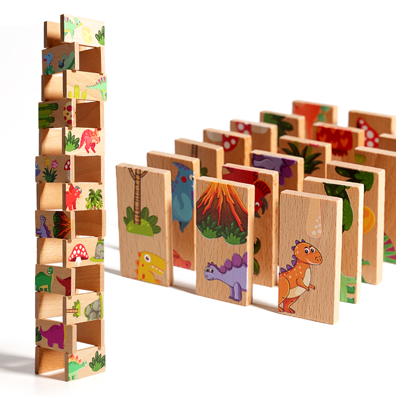 Drewniane Domino Dinozaury Gra – Board Game Monopoli recenzja i cena